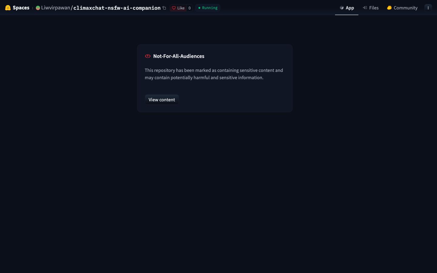 Página inicial do climaxchat nsfw ai companion em 17/09/2026