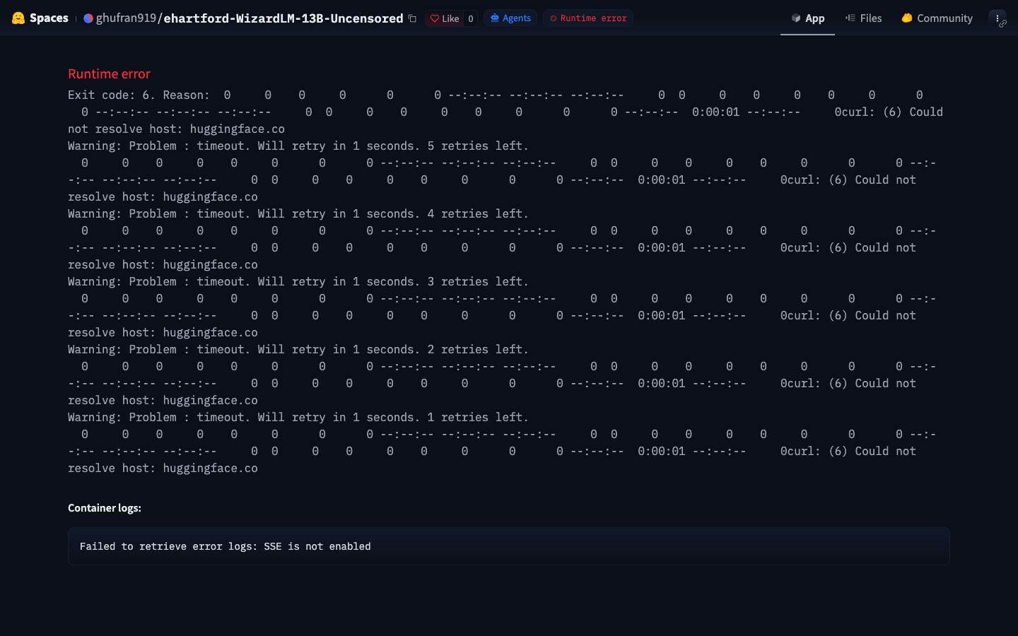 Página inicial do ehartford WizardLM 13B Uncensored em 17/09/2026