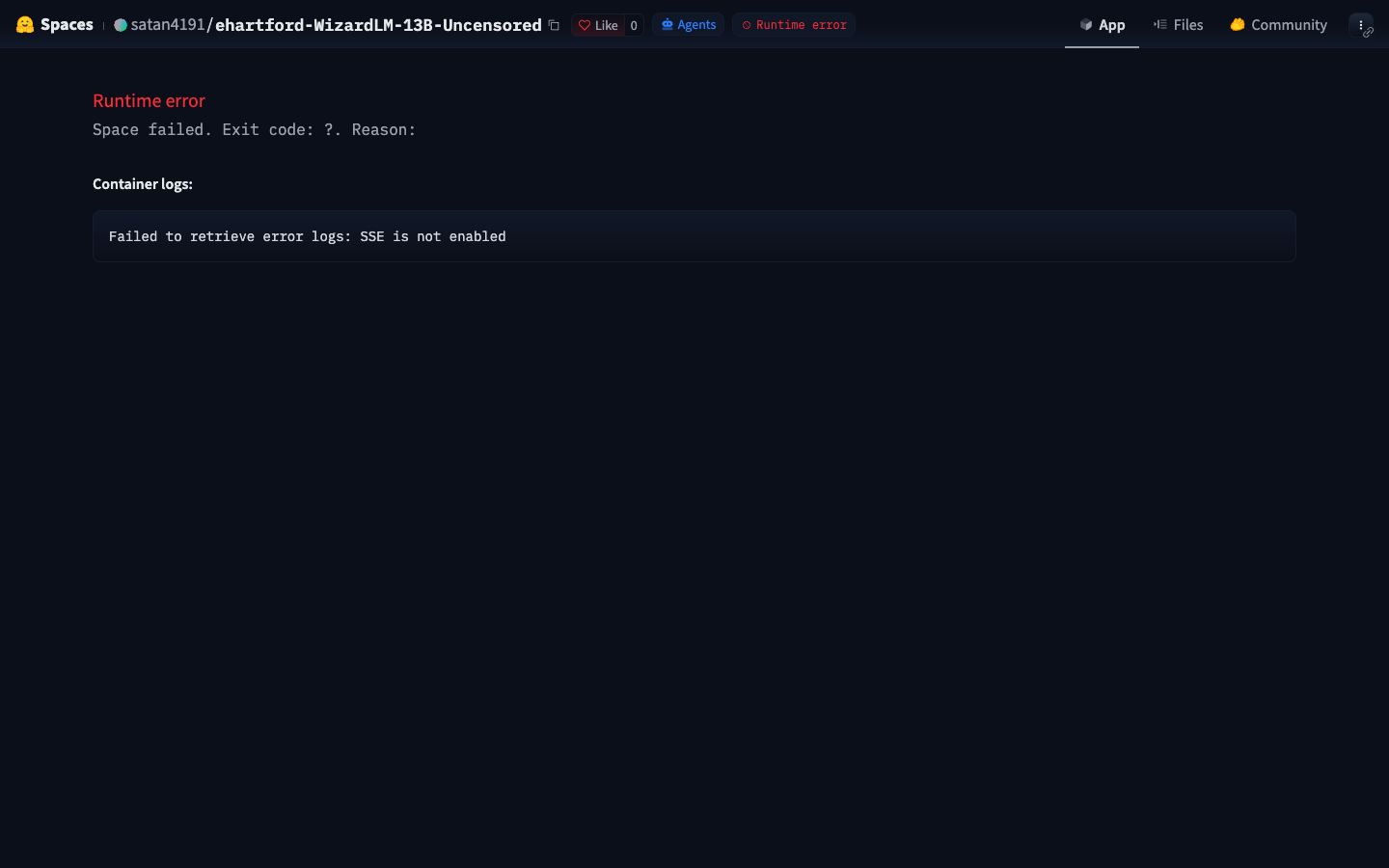 Página inicial do ehartford WizardLM 13B Uncensored em 17/09/2026