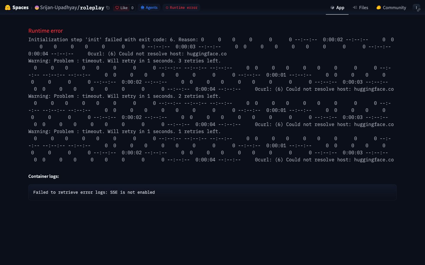 Página inicial do Explicit Roleplay Chatbot em 17/09/2026