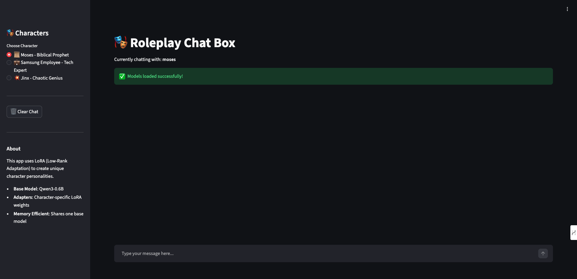 Página inicial do Roleplay Chat Box em 16/09/2026